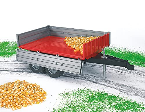 image for Bruder 02019 Tipping Trailer Accessory with Hitch for Farm Tractors, C