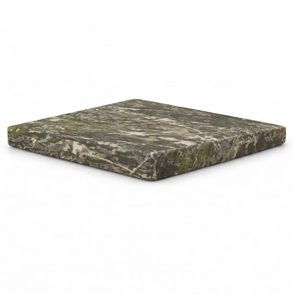 Rattan Garden Furniture Cushions – Outdoor Replacement Cushion Pads for Patio Sofa, Conservatory & Garden Seating, Water Resistant Covers (Bird Camouflage, Seat Cushion 75cm x 75cm x 5cm)