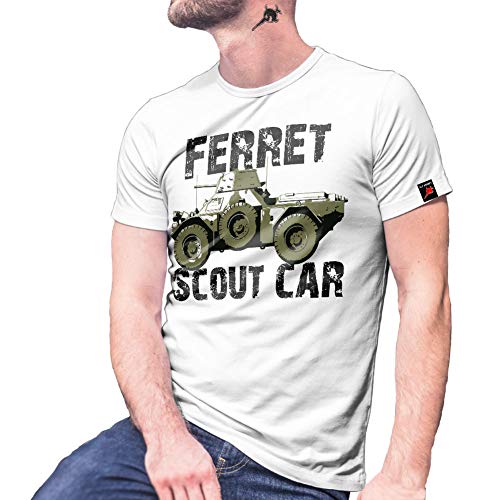 Ferret Scout Car vêtement armée britannique blanc XXX-Large blindé Panzer collectionneur