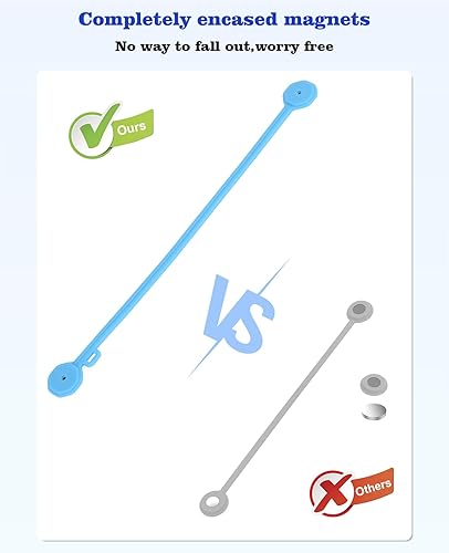 Miniatura 10 de 8 bridas magnéticas de silicona, clips para cables, organizador de cables 1S, organizador de cables de gestión, organizador de cables magnético