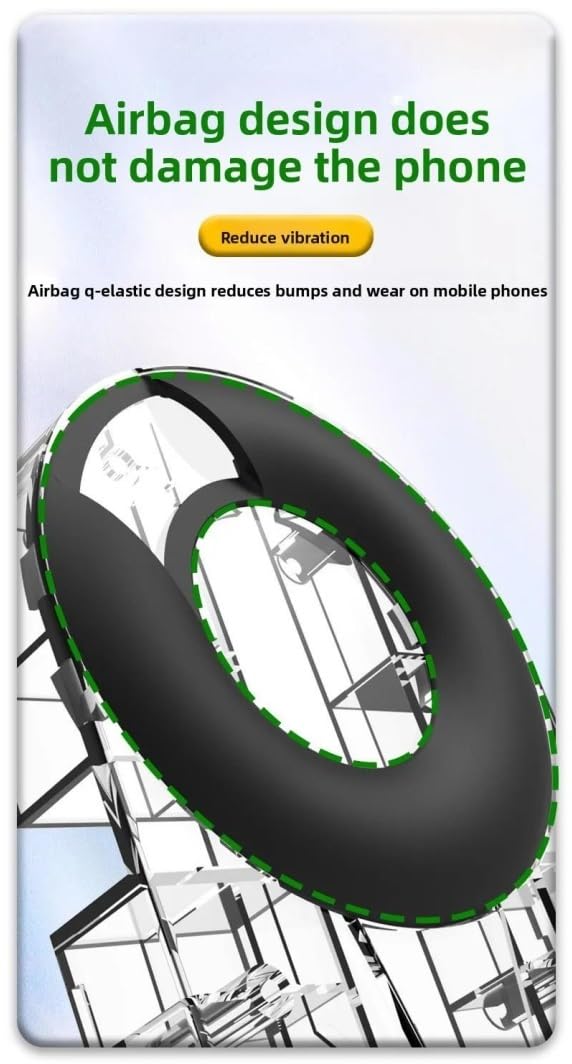 Supporto Telefono Moto GPS Antishock Smartphone Manubrio Specchietto Retrovisore Airbag Ammortizzatore(NERO,Mirror)