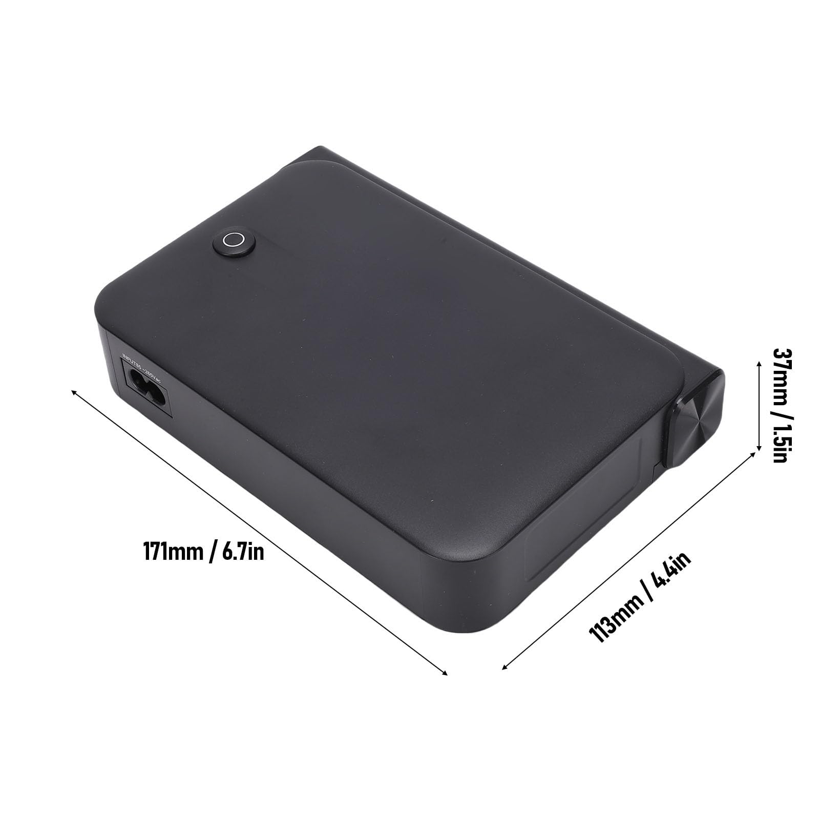 Zasilacz UPS o Mocy 36 W, Zapasowy Zasilacz UPS z Portem USB LAN POE, Wbudowany Adapter, Obsługa Modemu Optycznego z Routerem Kamery (Wtyczka UE)
