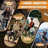 ICOCOPRO Fahrradtasche Doppeltasche, Dreidimensionale Fahrradtaschen für Gepäckträger, 35L Große Fahrradtaschen, Fahrrad Tasche mit wasserdicht Regenschutz, Gepäckträgertaschen für ebike MTB Rennrad