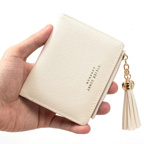 Image of Valentoria Womens Wallet Cute Elegant Long Slim Card Holder Case Minimalist Coin Purse Thin Tassels Zip Clutch Wallets for Girls Ladies | Cute