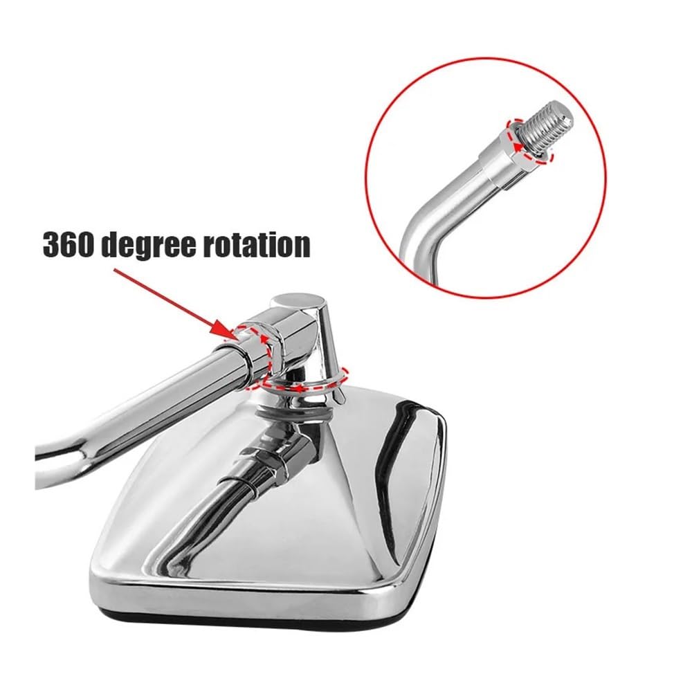 Espejos Retrovisores Universales Para Motocicleta 10mm Para Moto Y Scooter Manillar Espejos