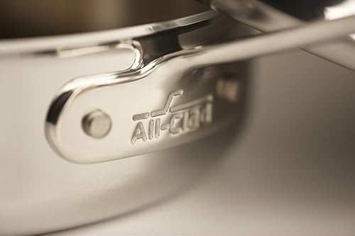 Vista 10 de Cacerola All-Clad de tres capas de acero inoxidable con tapa, Plateado