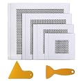 INKNOTE 12 PCS Aluminum Drywall Repair Patch Kit, 4"/ 6"/ 8"/ 10"Size Self Adhesive Fiberglass Screen Patch Repair Tools, Metal Sheetrock Ceiling Mesh Repair, for Plasterboard Drywall Hole Repair