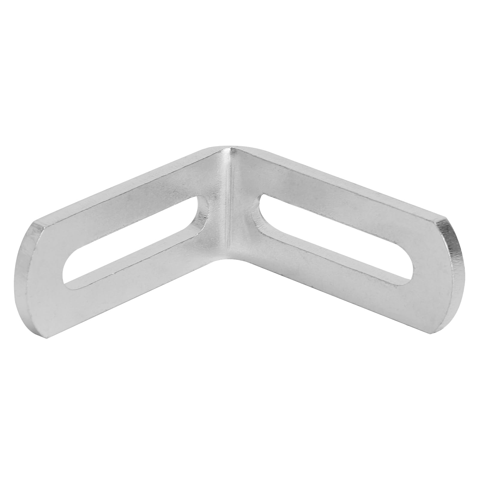Staffa a L, angolare regolabile in acciaio zincato 49 x 49 mm Set di angolari in metallo da 16 pezzi spessore 2,8 mm, foro 6,7 mm Ideale per mobili bricolage scaffali aree esterne