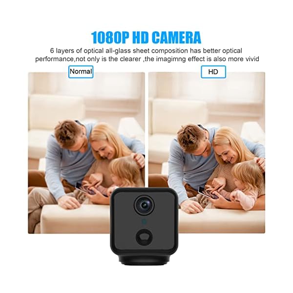 TAOZHI Hidden Camera Mini WiFi Spy Camera 1080P HD Spy Cam 360 Degree Rotate Wireless Nanny Cam with Night Vision Motion Detection Alerts Long Battery Life Camera for Indoor and Outdoor - Image 5