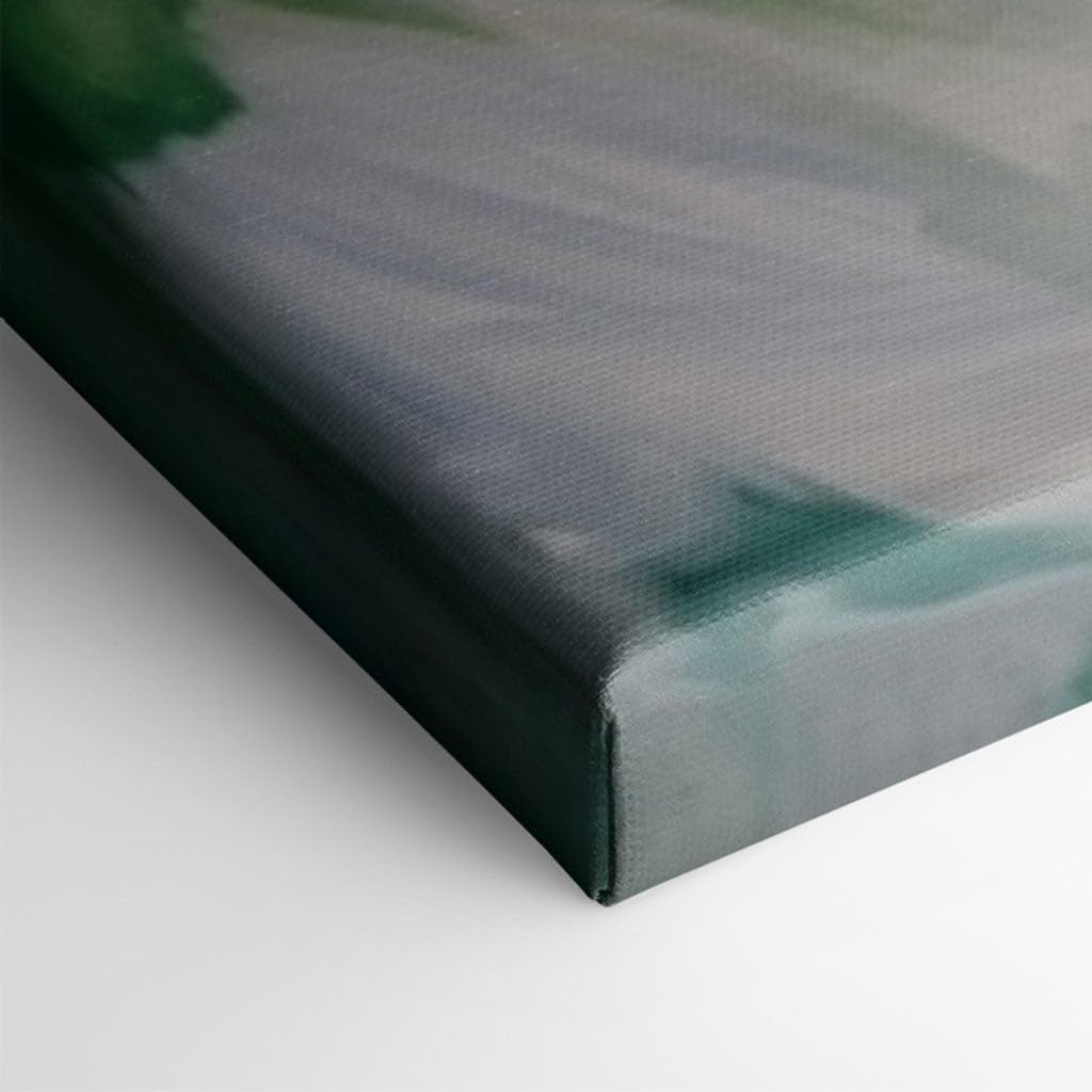 Canvas for Living room. Rivers of Green: The Dynamic Essence of Abstract Motion, 27 x 18 inch Canvas Wall Art - Contemporary Masterpieces - Modern Home Decor - 69x46 cm (27x18 inch)