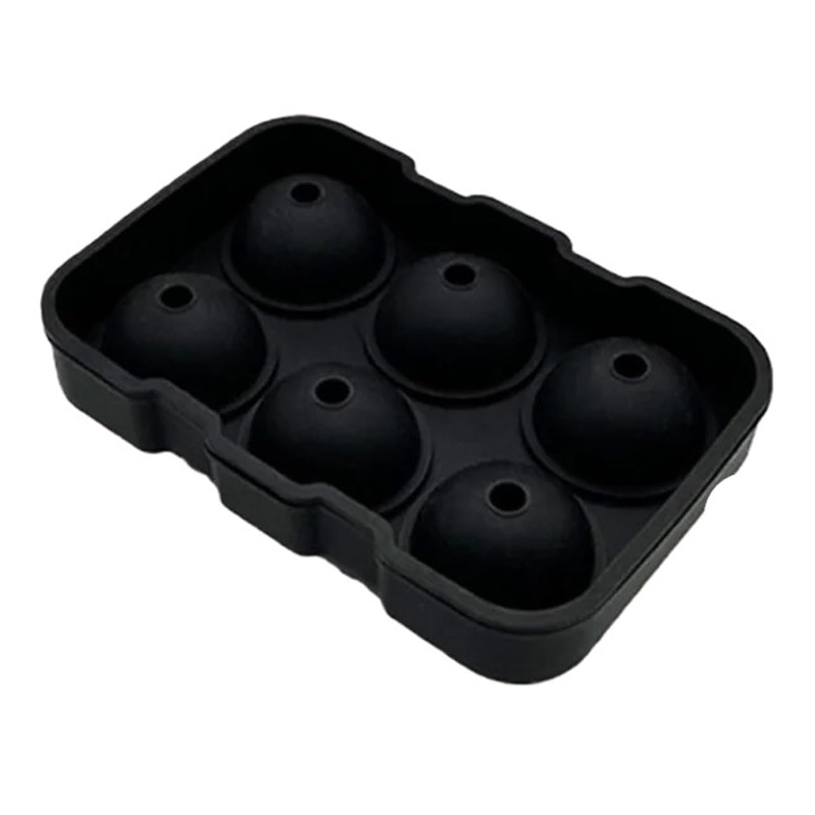 Stampi for Ghiaccio,In Silicone E Vassoi, Di Grandi Dimensioni A Forma Sfere Cubi, for Cocktail,Whisky(Black)