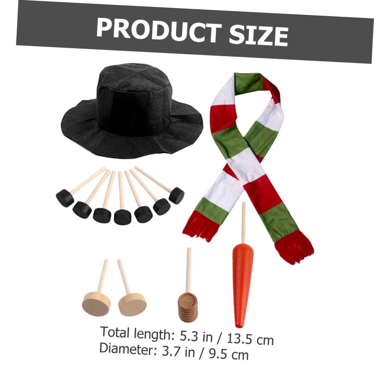 MAGICLULU 5 Juegos disfrazarse de muñeco de Nieve Kit para Hacer muñecos de Nieve Accesorios para Vestir muñecos de Nieve navideños Christmas Accesorio Festivo Apoyo Festivo