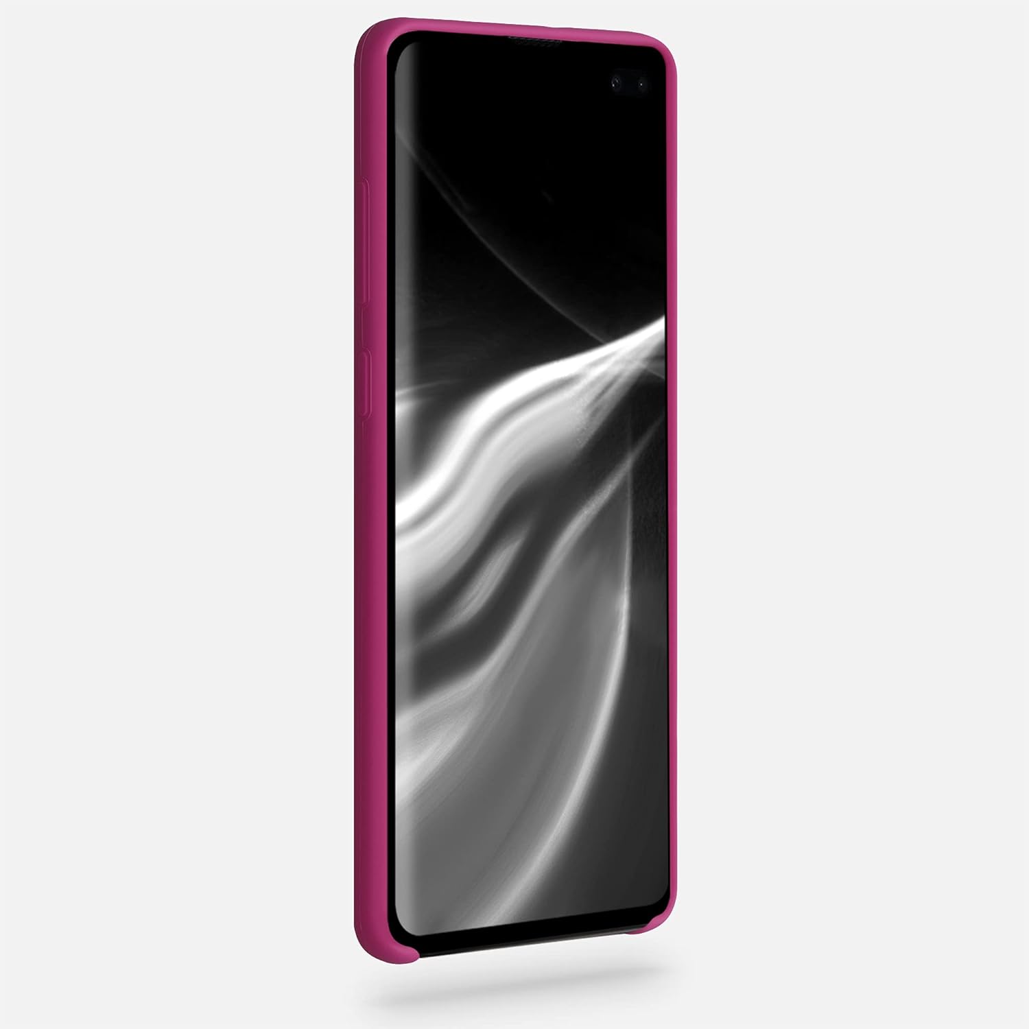 kwmobile Case Compatible with Samsung Galaxy S10 Plus / S10+ Case - TPU Silicone Phone Cover with Soft Finish - Raspberry Pink - Image 3
