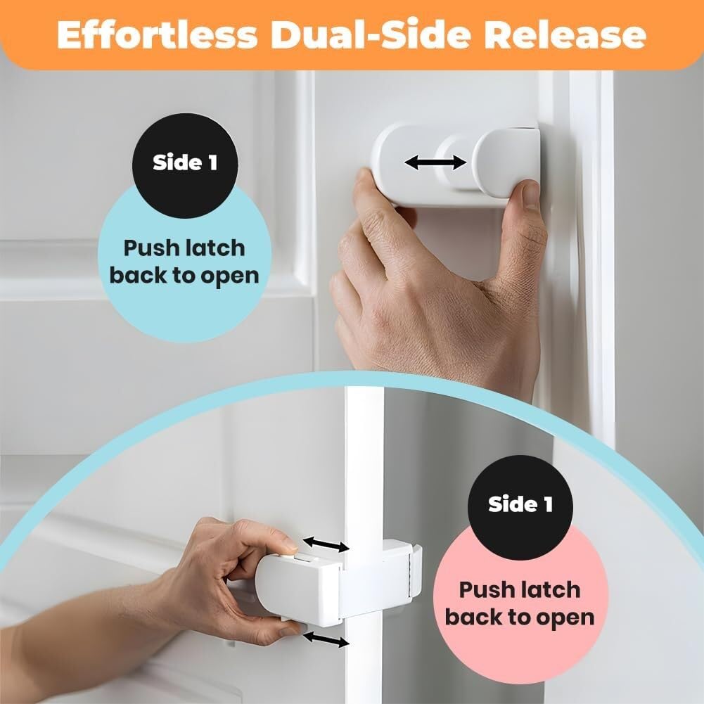 Blocca Porte Bambini Compatibile con Porte Interne Standard | Blocca Porte di Sicurezza per Bambini a Clip - Installazione Facile senza Attrezzi(3pcs)