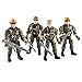 HomeDecTime 4 Piezas Articulaciones Móviles Soldados del Ejército Juguetes Modelo Militar