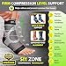Compression Socks for Plantar Fasciitis, Achilles Tendonitis, Arthritis Relief, Ankle Brace Compression Sleeve with Foot Arch Support, Ankle Wrap for Women, Men, Swelling & Heel Pain Black L-XL