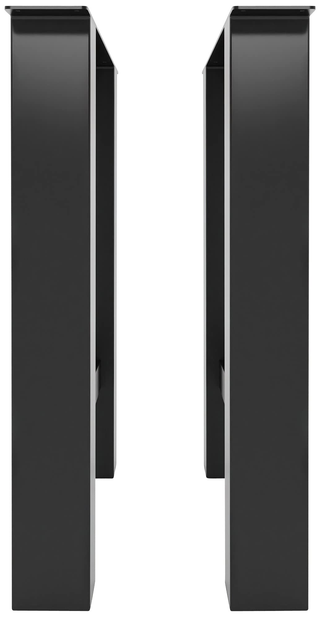 CLP Lot De 2 Pieds en Acier Poudré Harry I Pieds Style Industriel pour Construction De Table I Pieds De Table pour DIY, Couleur:Noir