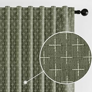 MIULEE Decorative Back Tab Linen Cu...