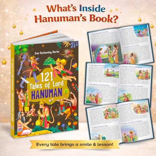 Image of Hanuman Chalisa Sound and 121 Story Book Combo for Kids ; India's First Mythology Mantras Sound Book to Teach Indian Culture, Values Devotional