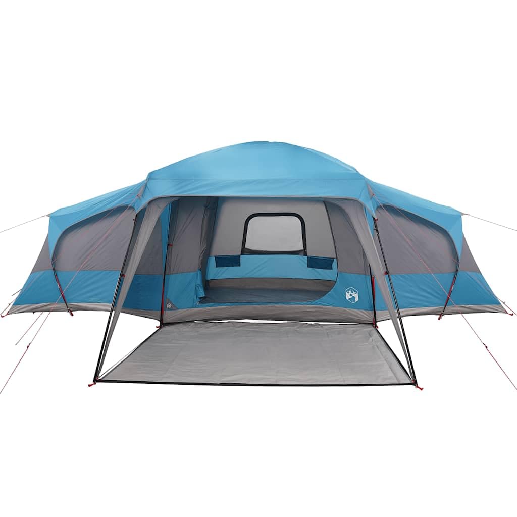 Tienda Familiar con Porche 9 Personas Azul,Deportes,Actividades al Aire Libre,Camping y Senderismo,Tiendas de campaña,18.39kg-4009585