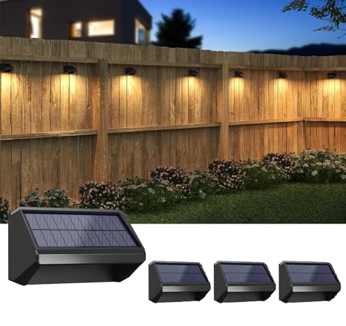 La mejor selección de Cercas de aire comprados en linea. 44 Lámpara Solares para Cerca Paquete de 4, RGB 8 Colores, 10 Modos, Crepúsculo al Amanecer, Luces Solares Al Aire Libre IP65 a Prueba de Agua, Para el Patio...