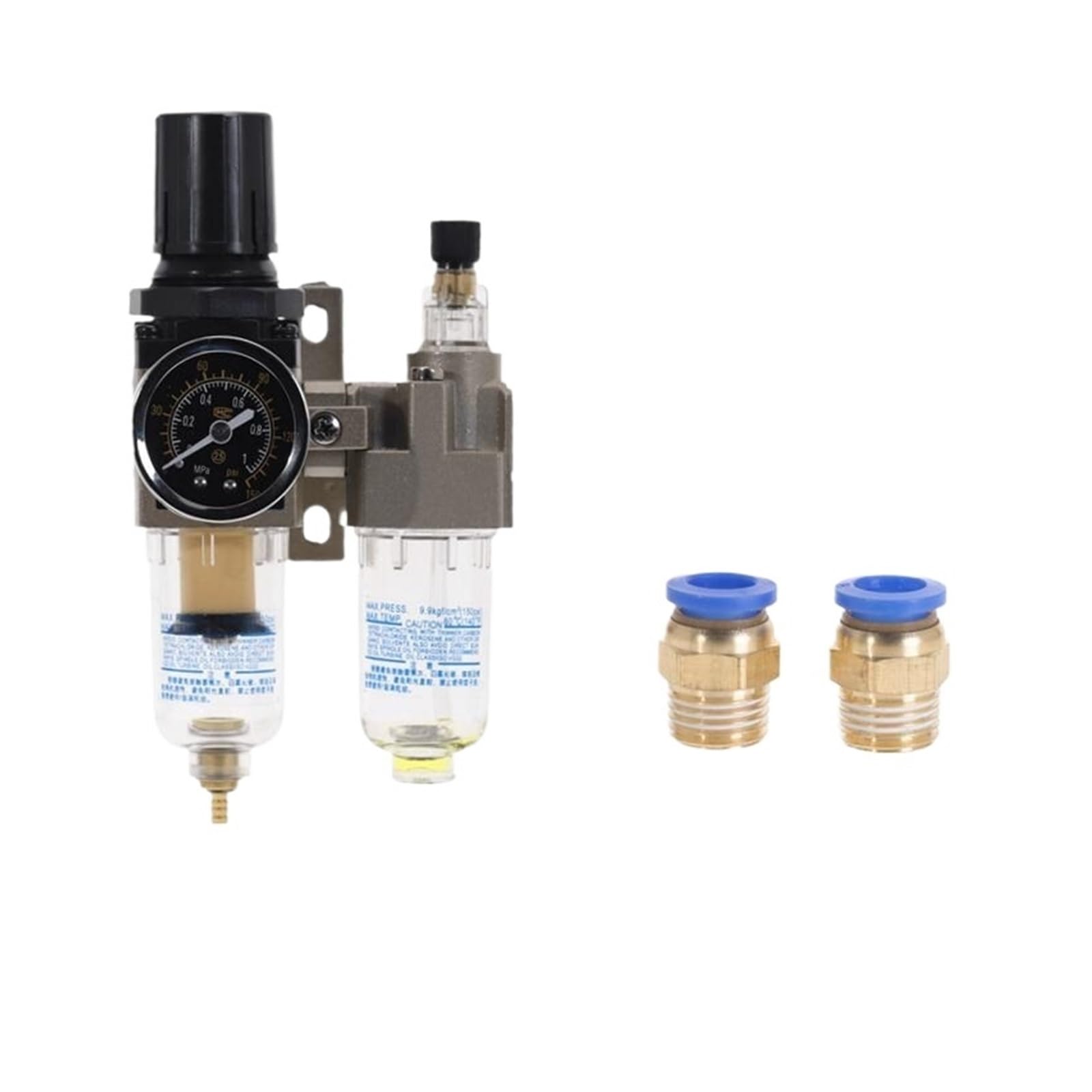 Séparateur d'eau pneumatique AC2010-02 avec filtre à huile et régulateur 0-1 MPa
