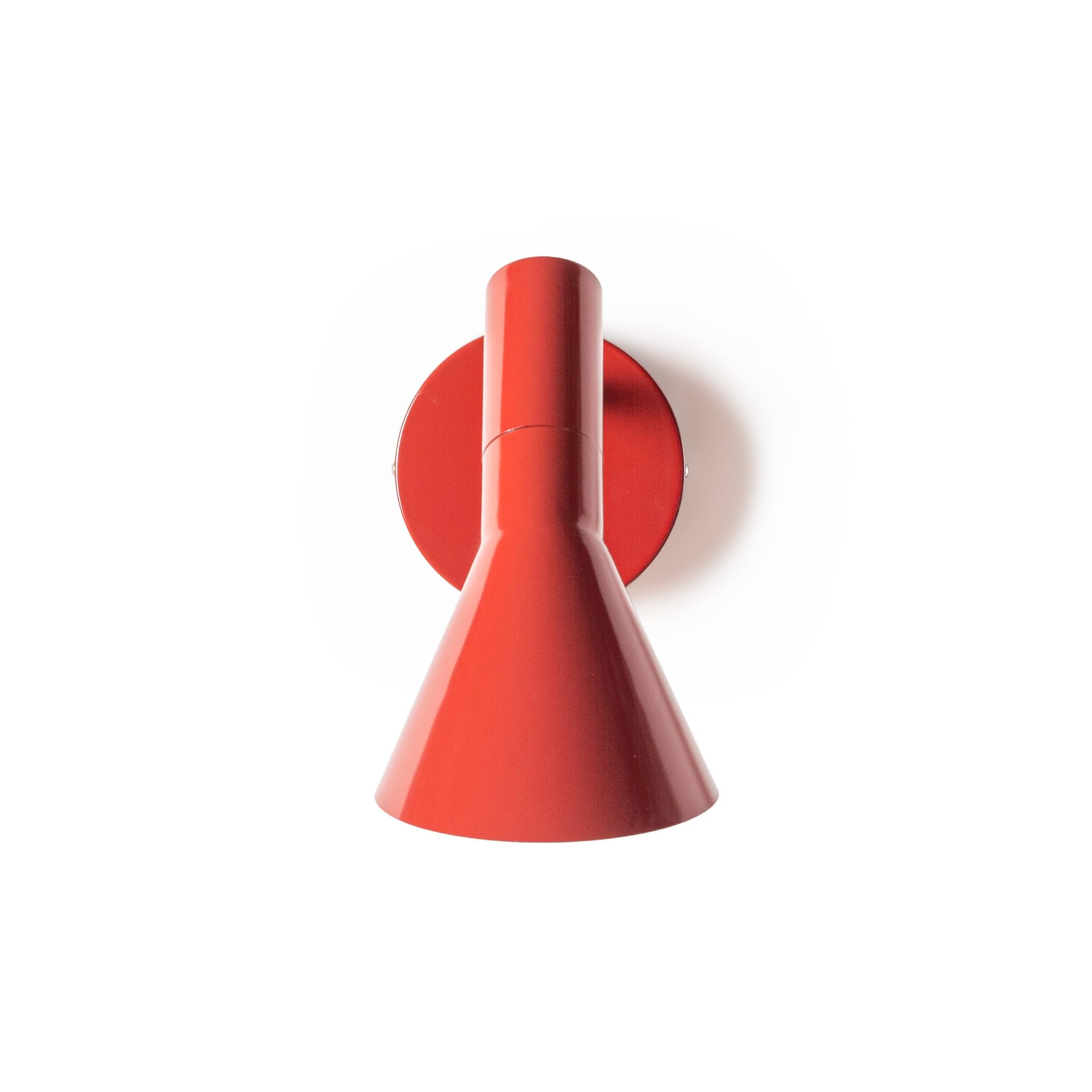 BARCELONA LED Applique da Parete Interno Design Melisa in Alluminio Rosso, Lampada da Muro Vintage Paralume Orientabile, Attacco E27 Ideale Testiera Letto, Camera da Letto Soggiorno