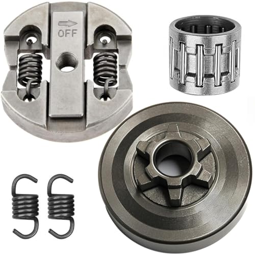 ZAMDOE 6 dientes y 52 mm Conjunto de embrague de para Zenoah Komatsu G2500, 2500, 2600, 25 cc, 2500T para Chinese 2500 para Timberpro repuesto para motosierra de gasolina 2475-51200, 2841-51201