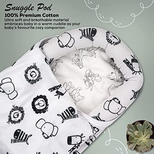 Image of BAYBEE Baby Swaddle Wrap for New Born | Adjustable Swaddle for New Born Baby | 100% Cotton Baby Wrapper Newborn Blanket for Sleep Sack 0-6 Months Babies (White)