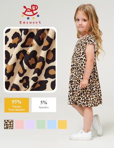 Bamboo Viscose Toddler Girl Dresses Ruffle Sleeveless Kids Soft Summer Sundress3