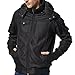 BOMBAX Travel Jacket Men,10 Pockets Windbreaker Flight Bomber Jacket & Coats Black