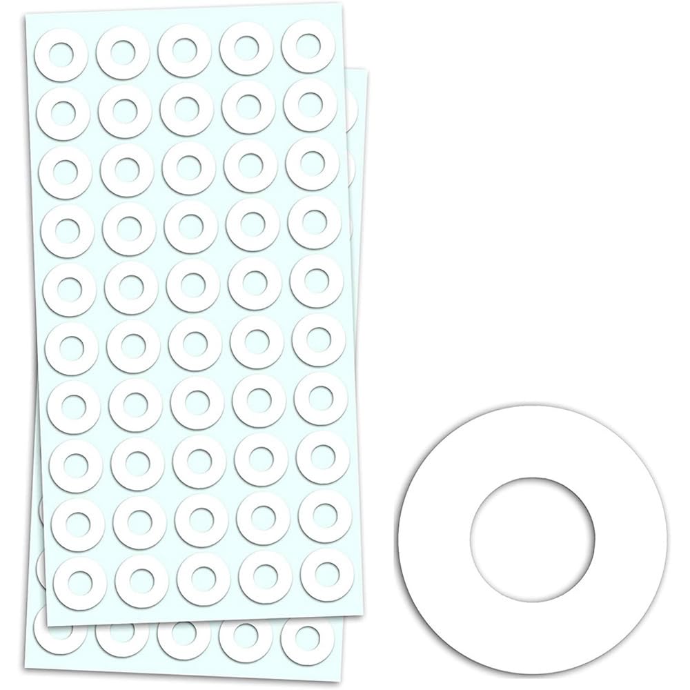Salvabuchi Fogli Rinforzi Autoadesivi 13mm Trasparenti Bianco 1000 Pezzi