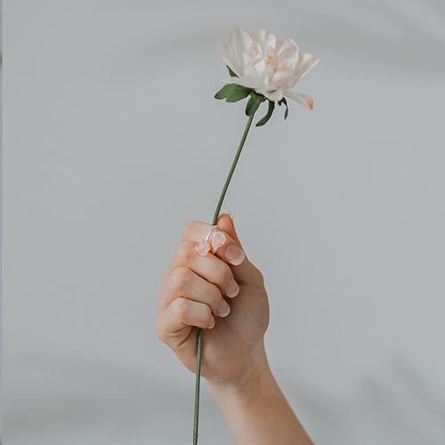 Miniatura 7 de AYANA Anillo ajustable chapado en plata de cuarzo rosa  Piedra de amor incondicional y curación emocional  Chakra del corazón  Hecho a mano con