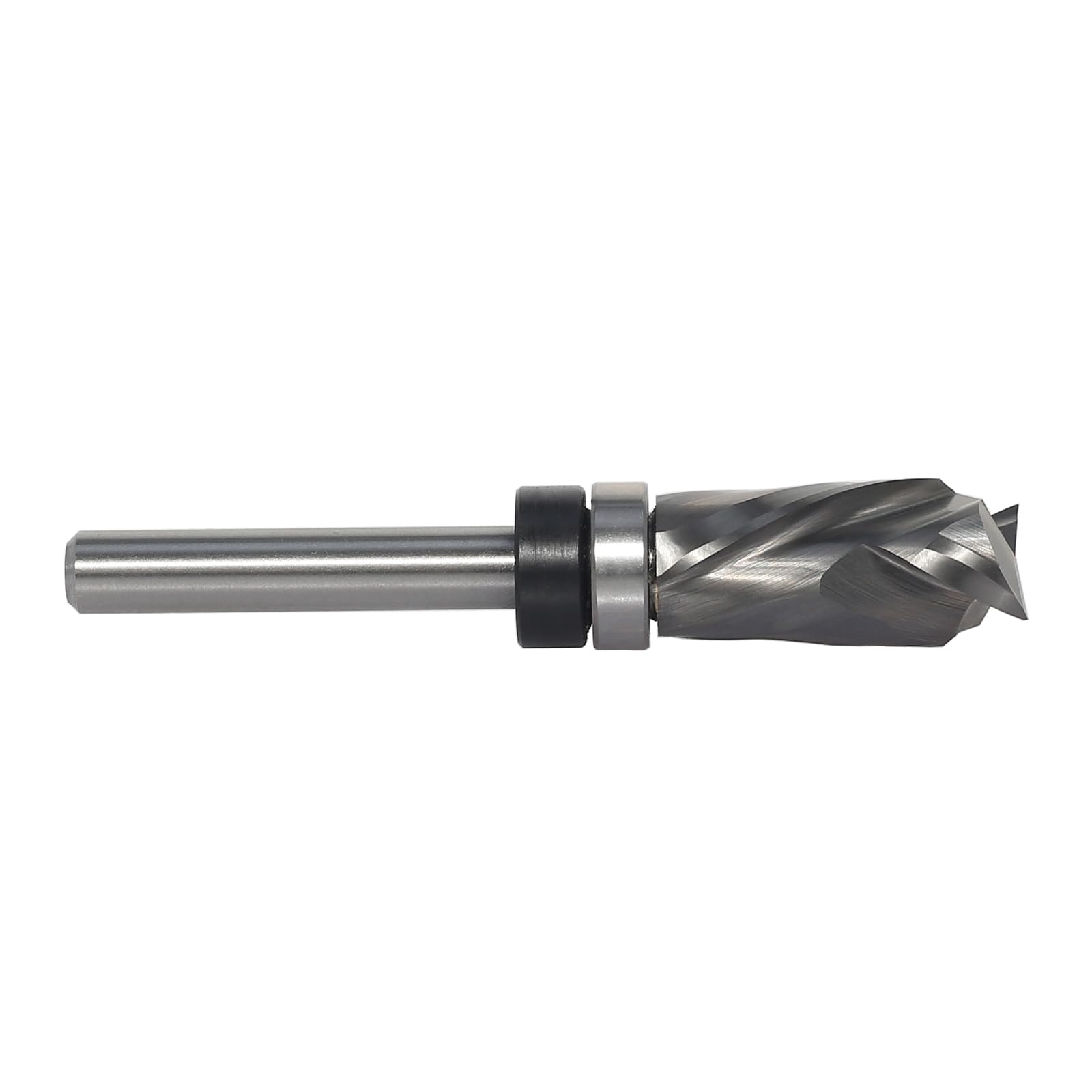 Fresa de enrasado en espiral de 6 mm, corte de compresión hacia arriba y hacia abajo, fresa en espiral para fresadora superior, diámetro de corte de 12,7 mm, longitud de corte de 25,4 mm,