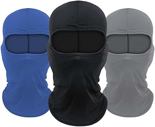 3 Piezas Pasamontañas de Verano Hombres Mujeres Balaclavas Máscara de Seda de Hielo Refrescante Protección Solar UV Pasamontañas Capucha para Esquí Motocicleta Ciclismo