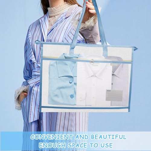 Image of 3 Pcs Portable Project Bags,Sew Project Bag,Quilt Project Bags,Craft Organizer Storage Bag,Craft Bag Organizer Tote with Zipper and Double Pockets