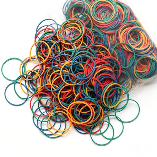 zelin 200 Pcs Rubber Bands Office Supplies Boxed Colorful Rubber Bands for Bracelets Money Crafts Mail Sorting File Bundling