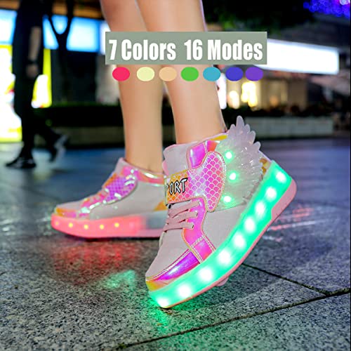 Aikuass Roller Shoes For Girls Boys Kids Led Sneakers With Wheels Kids Roller Shoes Skate Shoes The Gift For Christmas Birthday Children Day #TOP6