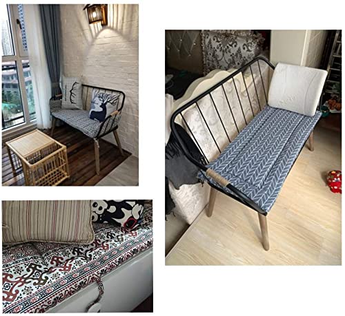 Darach Indoor/Outdoor Bench Cushion Cotton Garden Furniture Cushion,Fresco Bench Mat Long Swing Chair Cushion,Non Slip Quilted Bench Seat Cushion For Picnic,Swing,Wicker,Garden Bench,Dining Room #TOP6