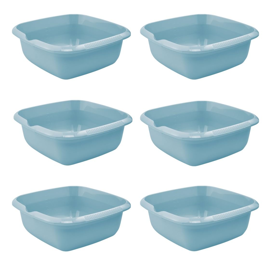 keeeper björk 6x Universal-Schüssel mit Ausguss, Eckig, 8 l, 34 x 34 cm, Nordic Blue