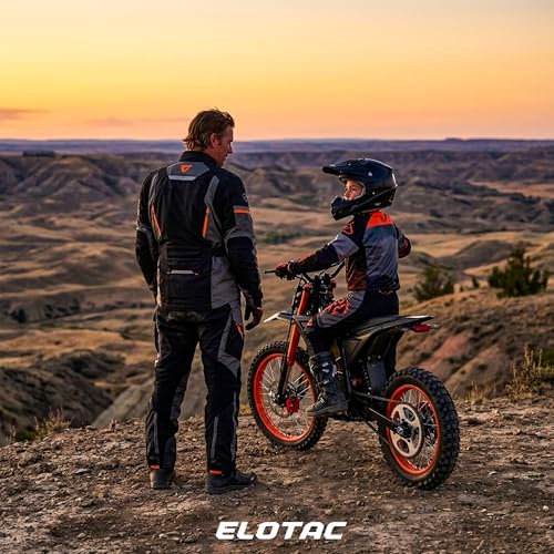 ELOTAC ET-3 Electric Dirt Bike, 72V 22.5Ah Removable Battery, 17"/14" Off-Road Tires, 5000W Peak Mid-Drive Motor, Dual Hydraulic Brakes & Suspension for Teens Adults (Black) (Black) - Image 8