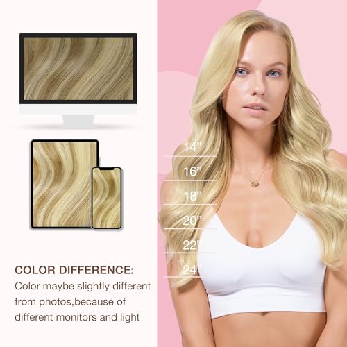 Image of GOO GOO Sew In Hair Extensions Real Human Hair Thick, Add Volume 24In 120g