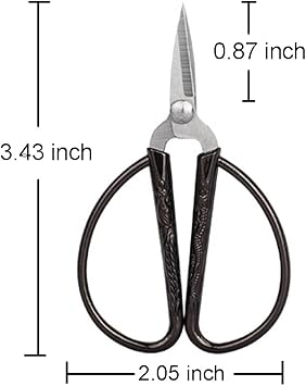 3.3-inch Small Sewing Embroidery Scissors, Stainless Steel Little Scissors Sharp Tip Detail Shears for Sewing Crafting, Art Work, Cross Stitch Cutting, Handcraft, Needlework DIY Tools Black
