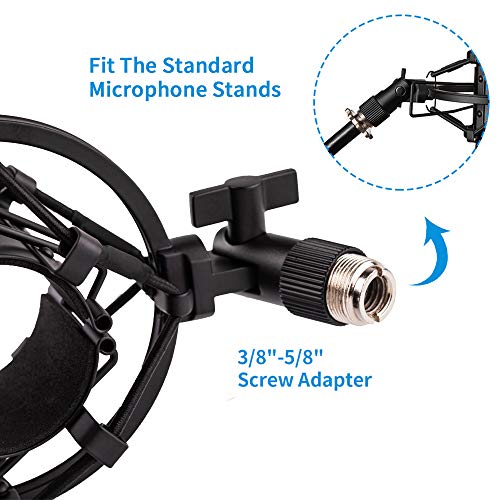 Lyrcro Microphone Shock Mount, Mic Anti-Vibration Suspension Shock Mount Holder Clip For 44Mm-49Mm Diameter Condenser Mic Like Mxl V67G V67I V69M V87 550 Studio 24 V76T Babybottle Sl #TOP6