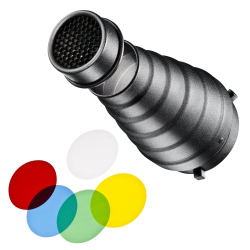 walimex Conical Snoot Set including Universal Connection, Blue, Green, Red, Yellow