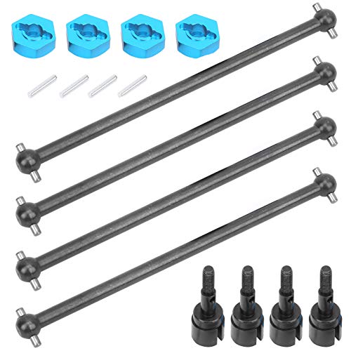 Alomejor 90 Mm Metall-Antriebswellen-Radnaben-Adapter-Kombinator für HSP 94111 94108 1/10 RC-Automodell (Black)