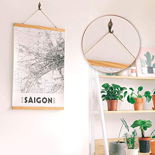 Image of Hotop 30 Pieces Pin Hooks Push Pin Hangers, 20 lbs Push Hanger, Picture Hanging Nails for Home Office Fabric Wall Wooden(Bronze,Retro Style)