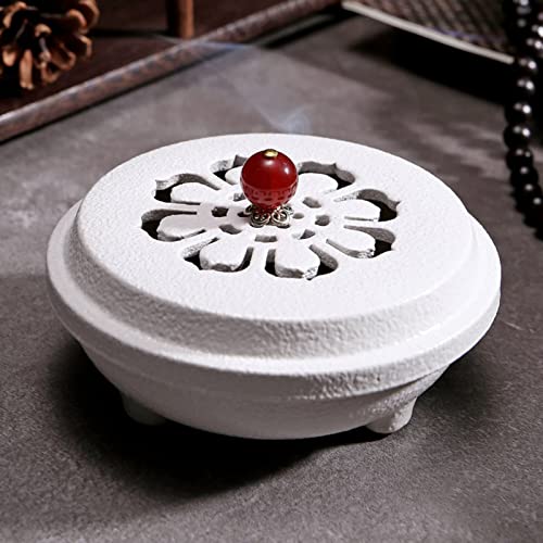 お香立て 御洒落香炉おしゃれおこうたてオシャレおこうたて 陶器せんこうたてお香置き仏壇用 インテリア ヨガ 瞑想 リラックス ギフト (ホワイト)