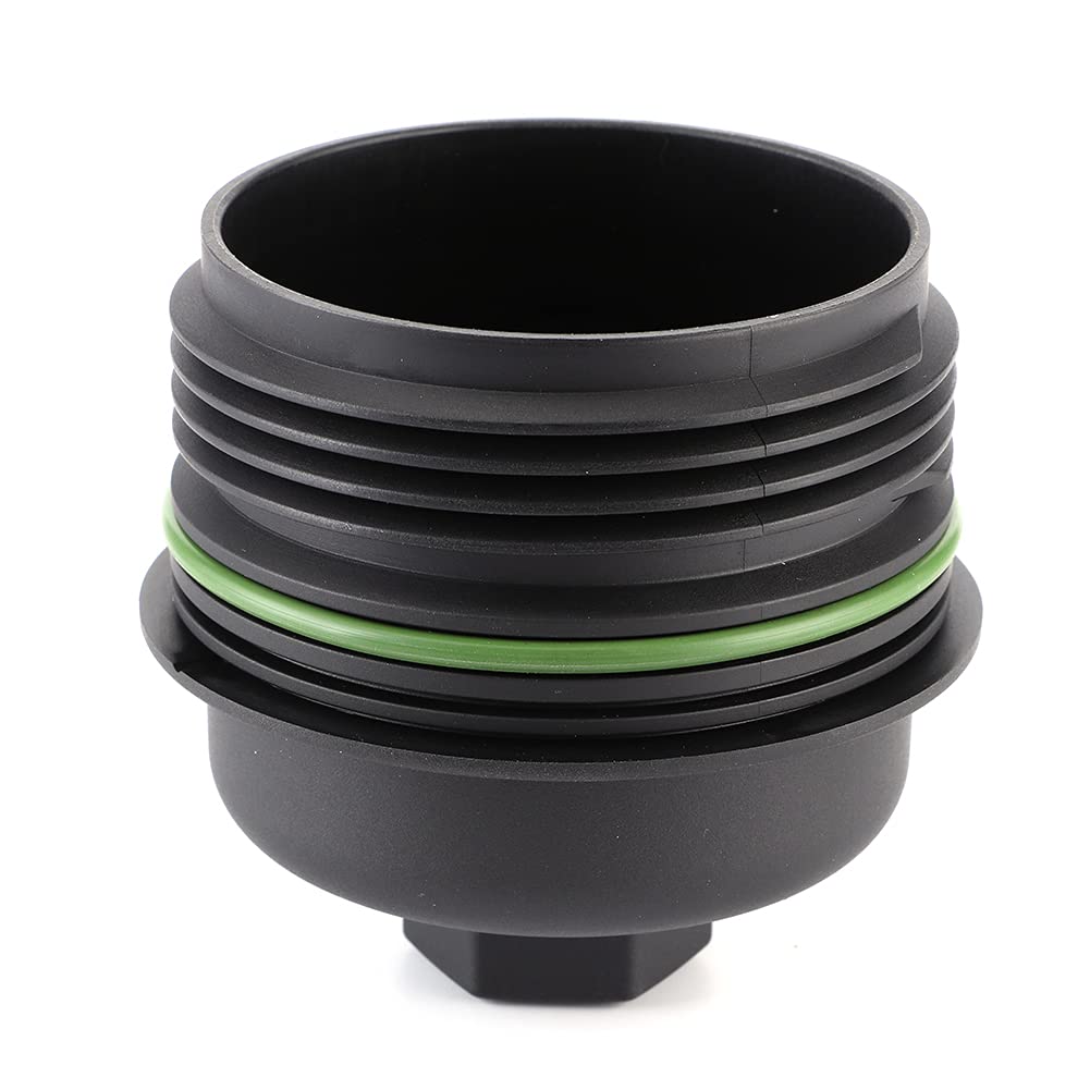 Cubierta de la tapa de la carcasa del filtro de aceite del motor Reemplazo directo OEM 057115433A Plástico ABS duradero Negro a temperaturas extremas debajo del capó para Phaeton