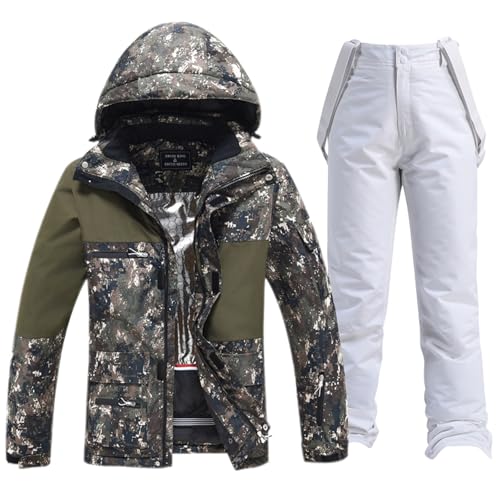 Ensemble de ski imperméable pour homme veste et pantalon de neige chaud